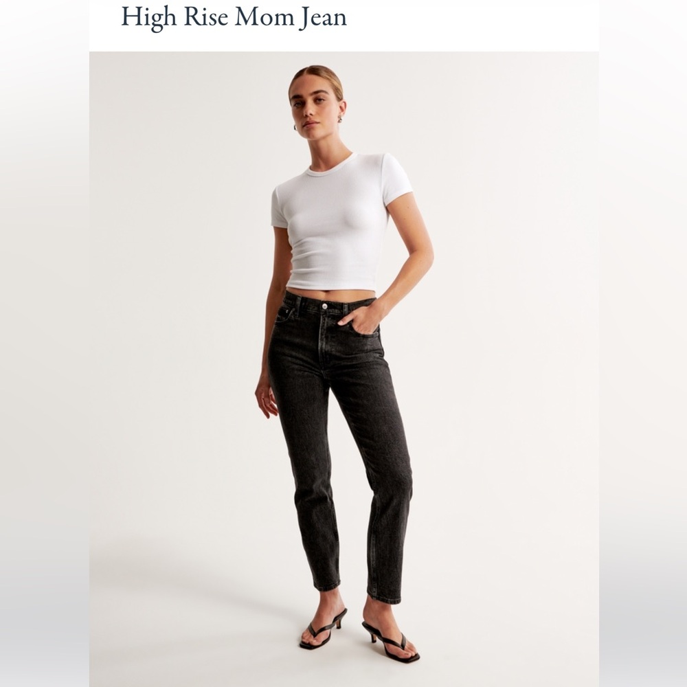 A&F High Rise Mom Jean
